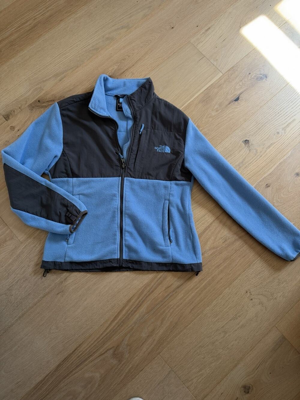 North Face Denali Fleece Jacket L Blue Polartec Full Zip Women Prep Hiking GORP